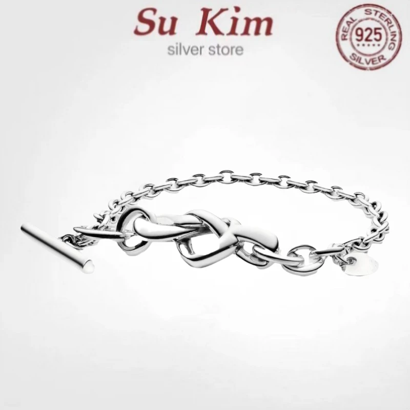 

2021 NEW S925 Sterling Silver pan Bracelets Snake Chain Charm Bracelet Fit Original Charms For Women Girl DIY Making Jewelry