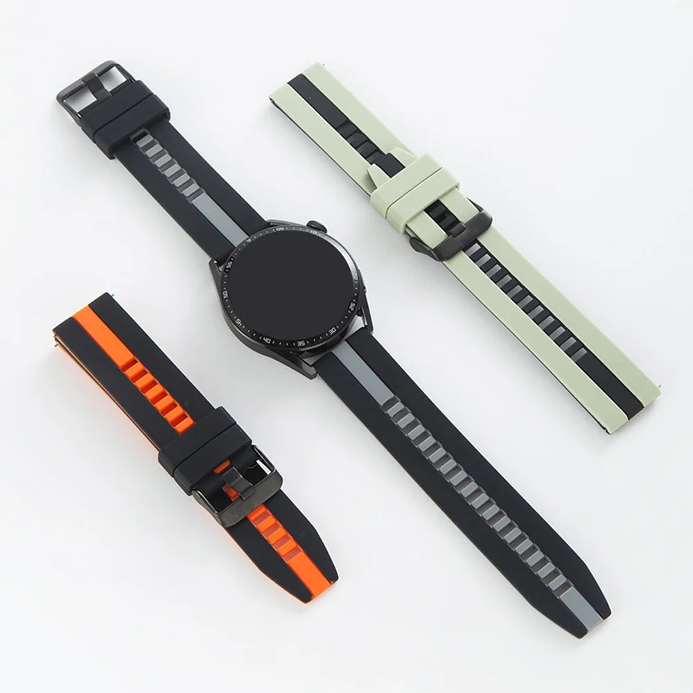 Двухцветный спортивный ремешок 22 мм для Xiaomi Watch color 2 Band Mi Pro S3 S2 S1 Active/Pro Браслет Correas