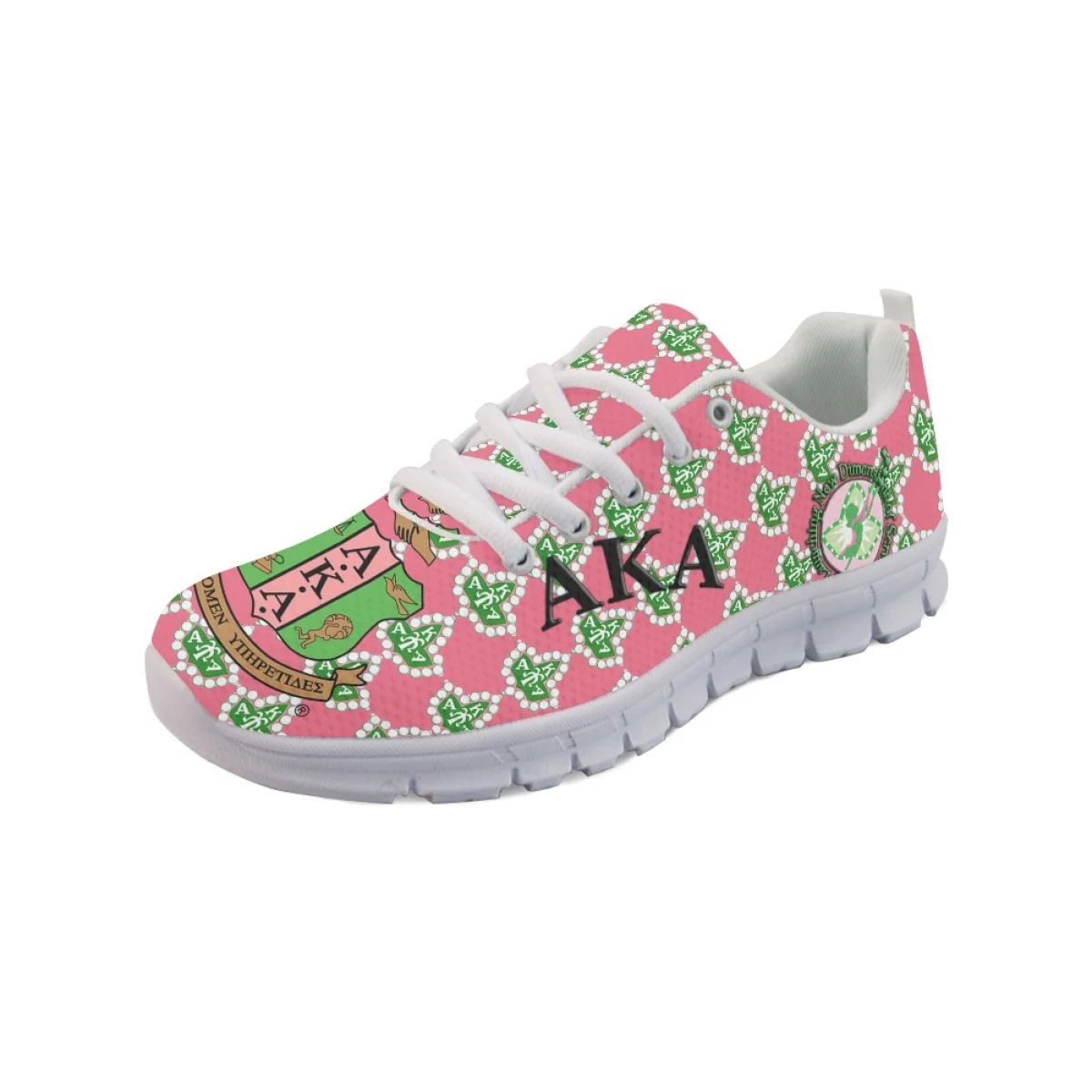 Alpha Kappa Alpha Luxury Brand Ladies Mesh Sneakers Casual Running Shoes for Women Girls Lace Up Flat Footwear Personalized Gift