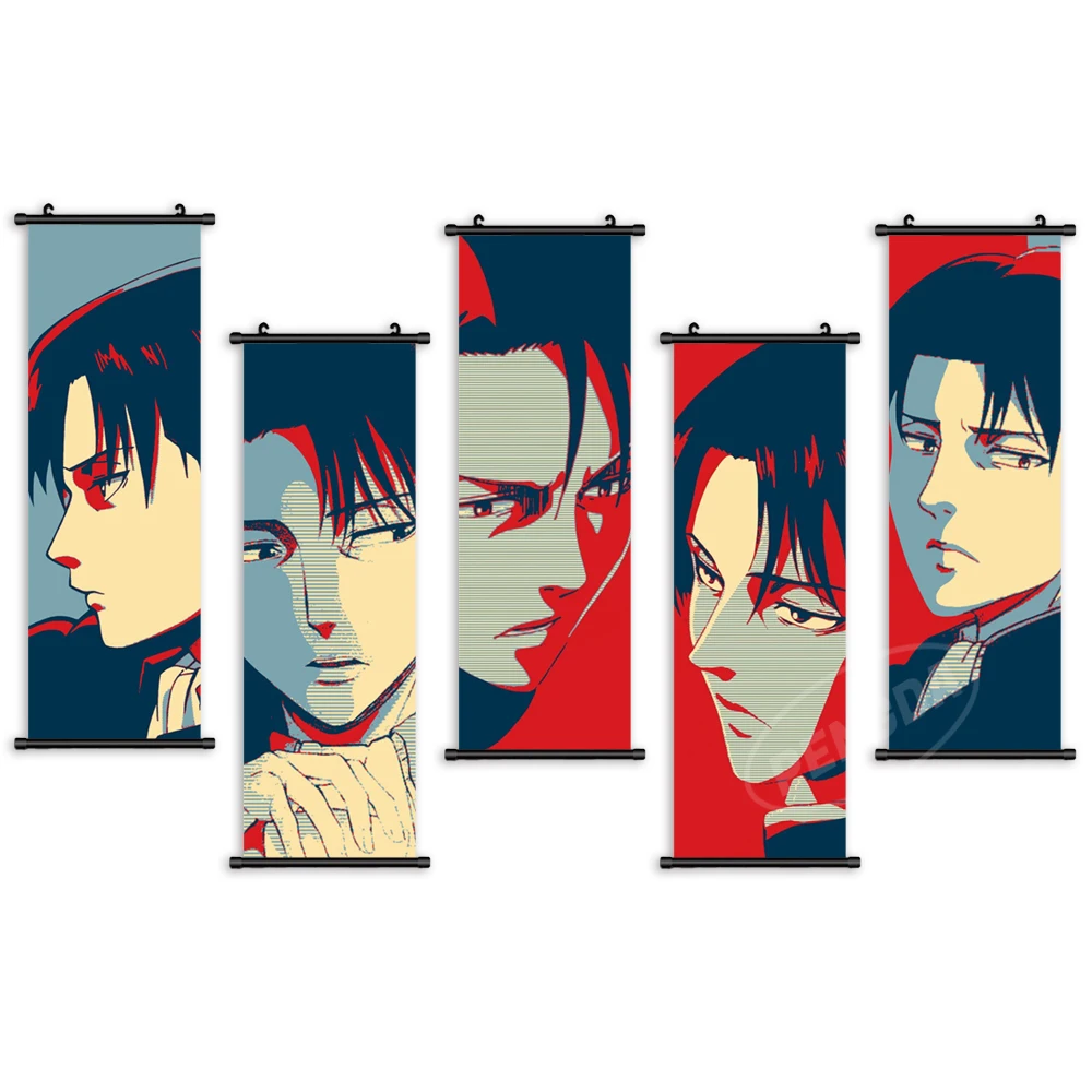 

Home Decor Canvas Anime Figure Levi·Ackerman Decorative Paintings Picture Wall Art Prints Attack On Titan Poster For Living Room