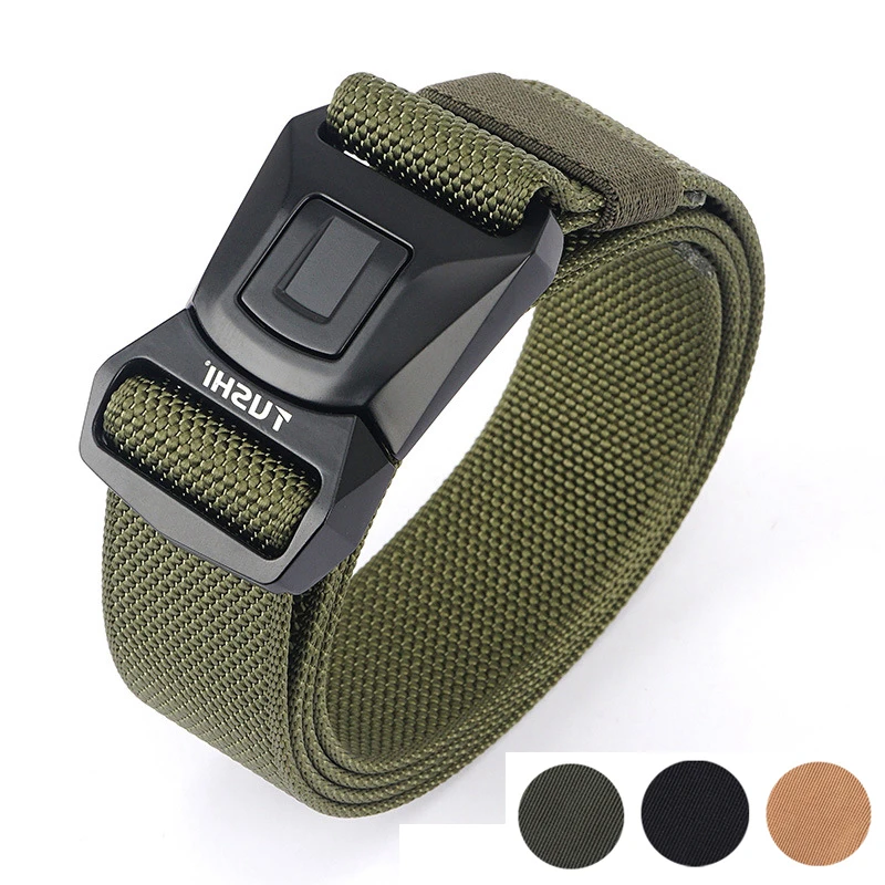 

Outdoor Tactical Belt Mens Hunting Metal Buckle Belt Multi-function Aitsoft Sport Army Marine Corps Canvas Belt