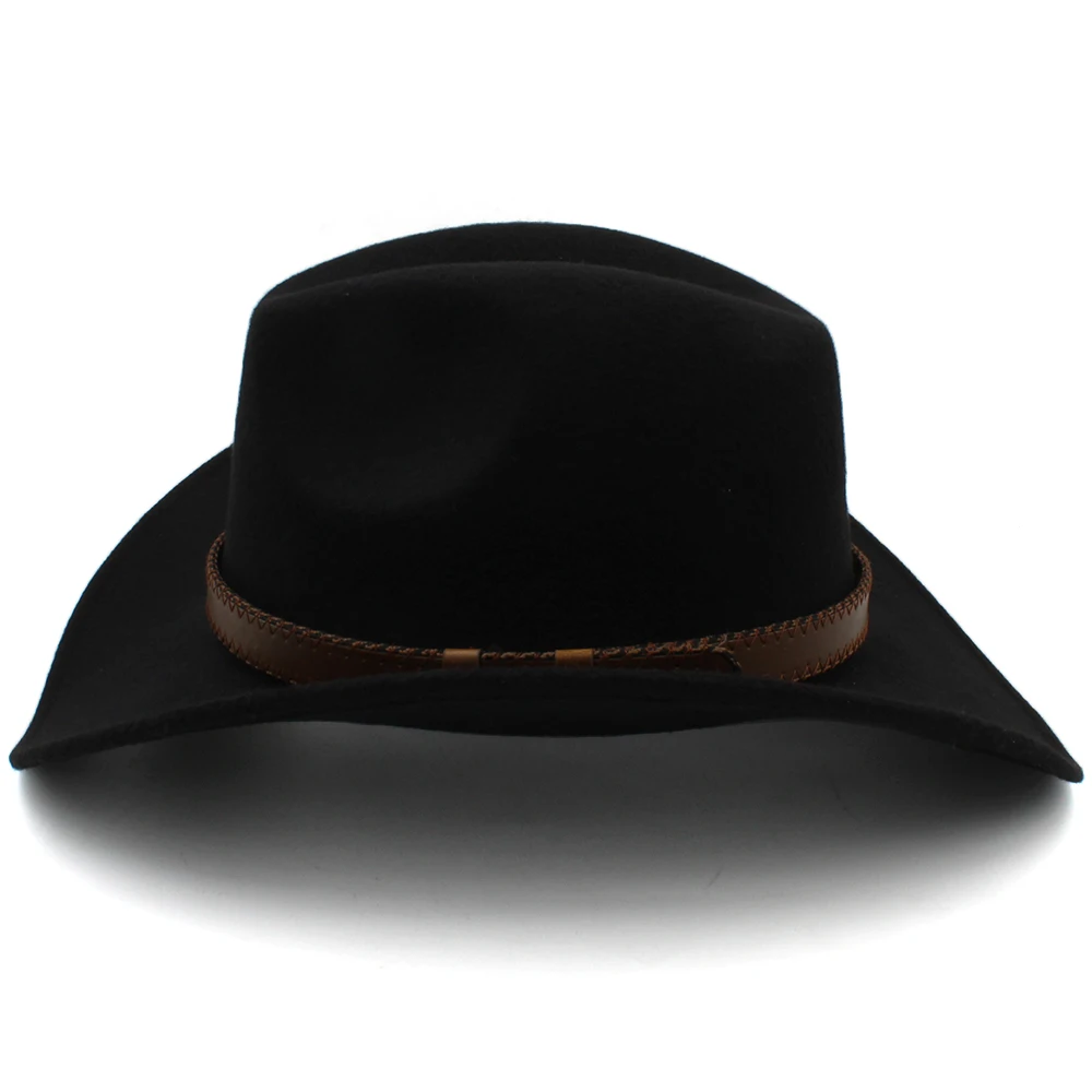 Мужская/Женская/Детская шерстяная ковбойская шляпа 3 размера |