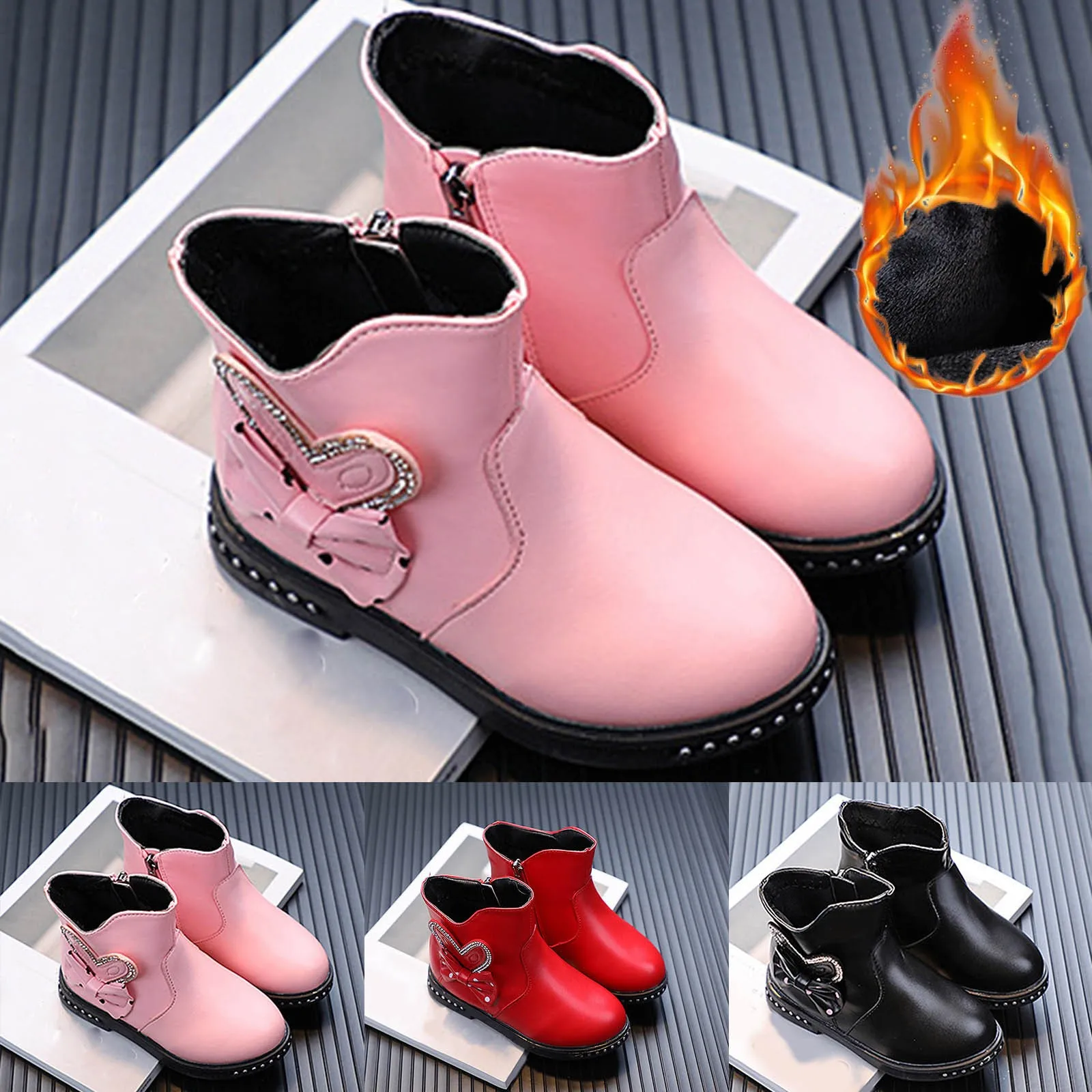 

Leather Boots for Kids Girls Shoes for Girls 6 Size Girl Fall Boots Size 11 Girls Booties Size 4 Youth Winter Shoes Girls Size