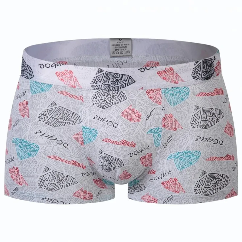 

Men's underwear ice silk printed youth men's boxer pants mens ice silk seamless underwear cotton boxers