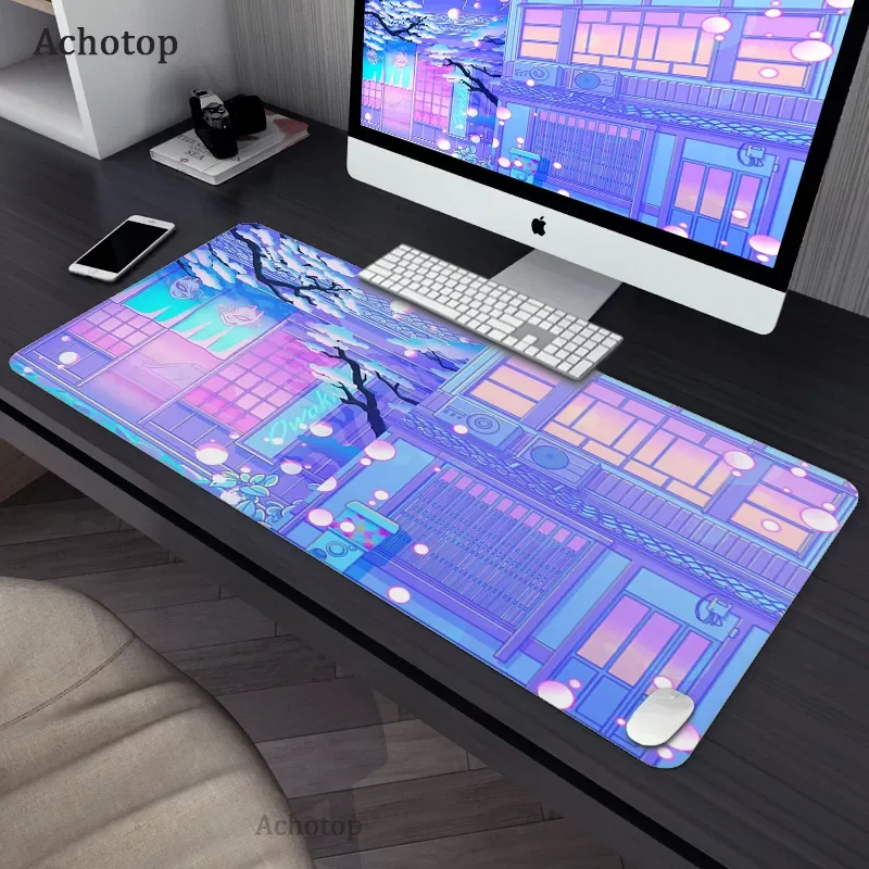 

Pink Gaming Mouse Pad Kawaii Sailor Moon landscape Mouse Pad Anime Large Mousepad Computer Mouse Mat Gamer 900x400mm Desk Mat