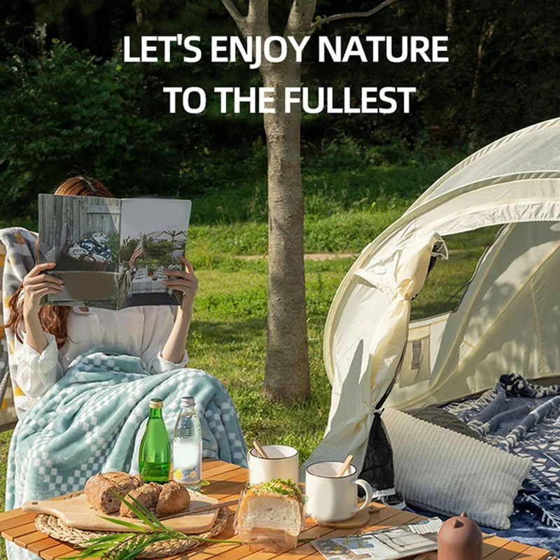 Одеяло для пикника Холщовый портативный коврик ультралегкое пляжное одеяло