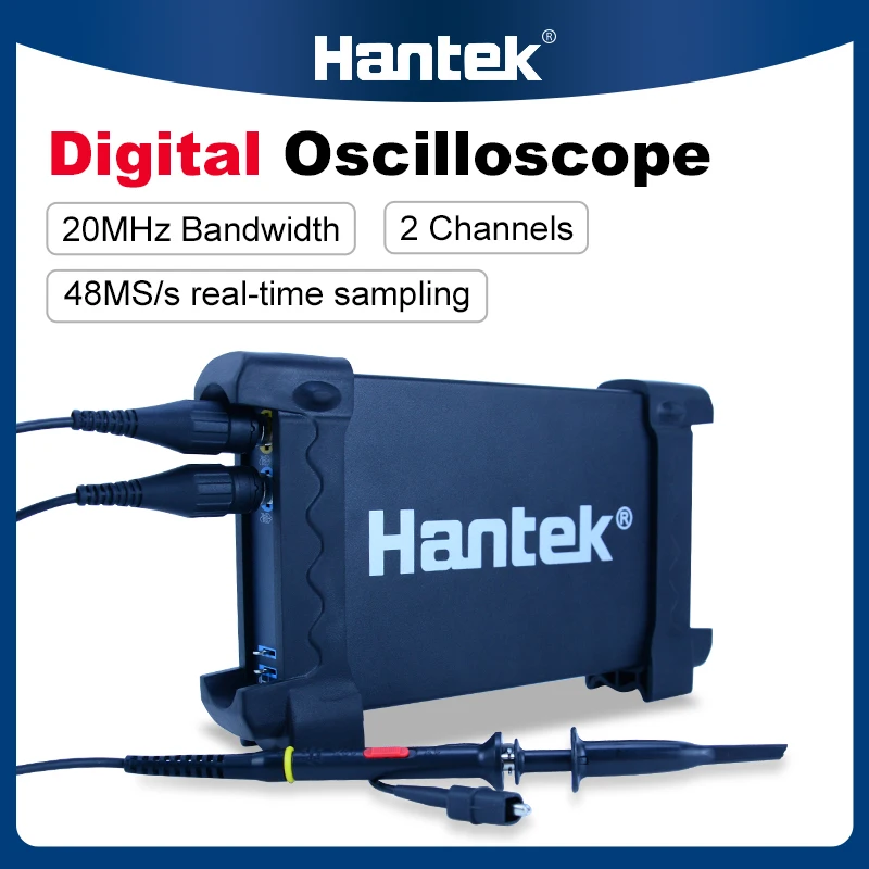 

Hantek Digital USB Oscilloscope 2CH 6022BE Laptop PC Portable Osciloscopio 2.0 Storage Virtual Handheld Oscilloscope 20Mhz