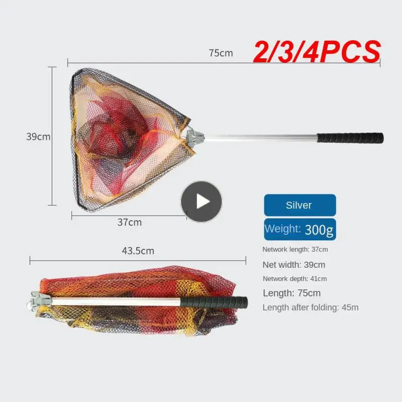 

2/3/4PCS Aluminum Alloy Portable Firm Hand Net Practical Convenient Fishing Net Fishing Equipment Fold Triangle Reading Head