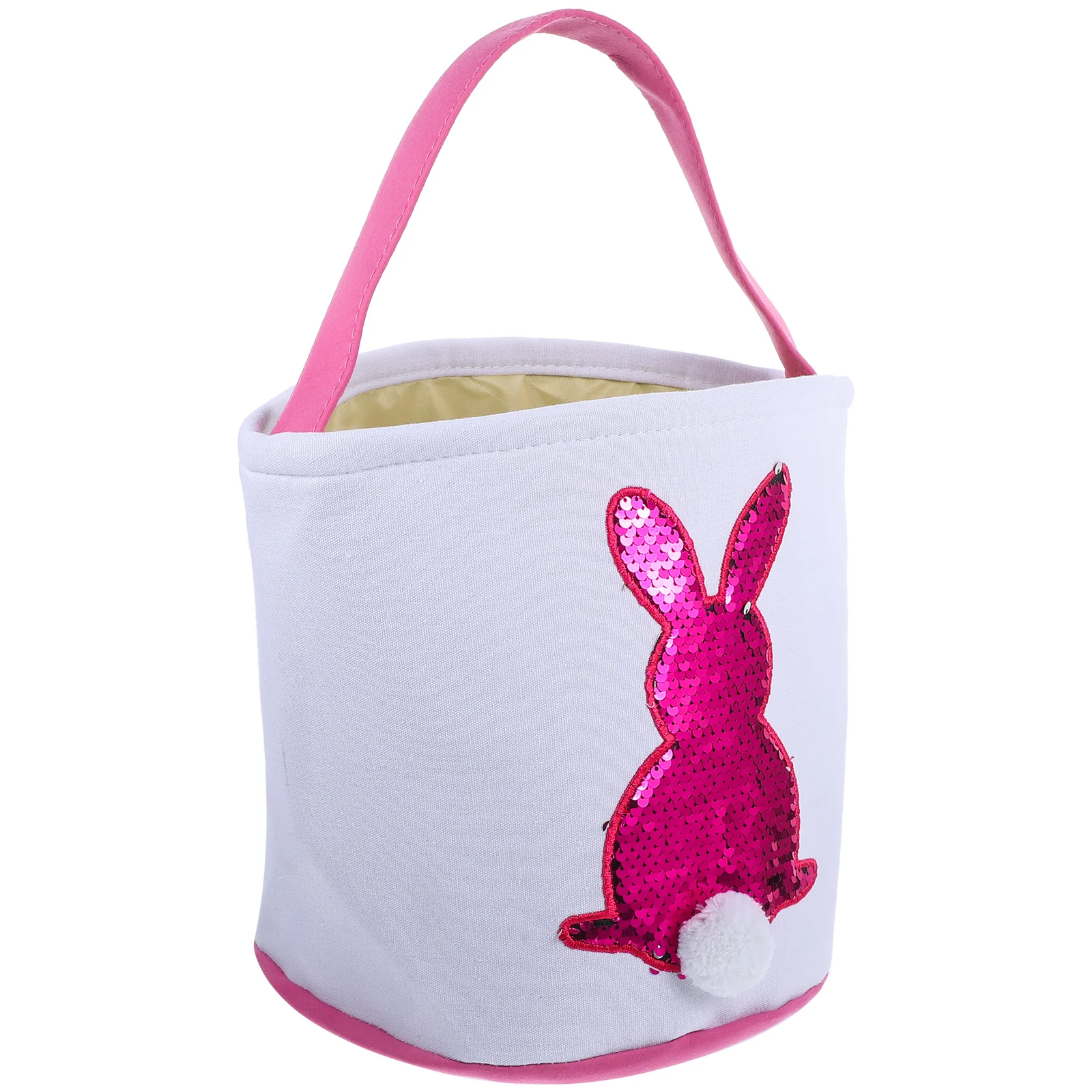 

Rabbit Print Tote Bag Easter Basket Easter Egg Bag Easter Candy Basket Easter Storage Bag for Kids