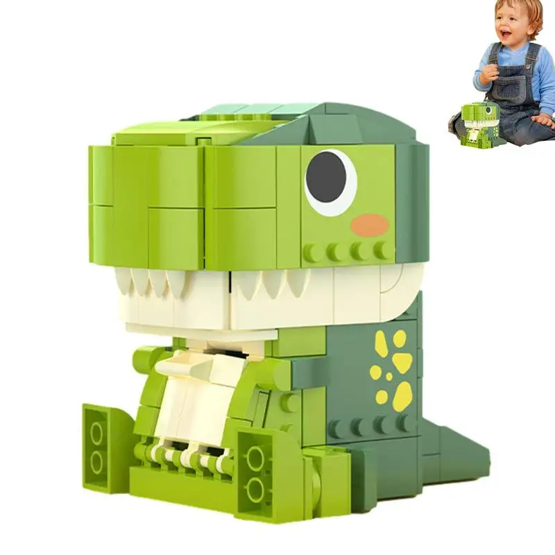 

3D Puzzle Dinosaur Construction Model Kit Educational DIY Dinosaur Toy Assemble Model Money Cans Decoration For Table Top