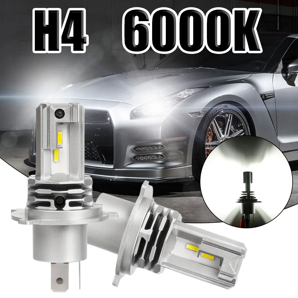 

1pcs H4 CSP LED Bulb HID White 360° Hi/Low Beam Motorcycle Headlight Bulbs 6500K 1500LM 50W High Power Car Headlight