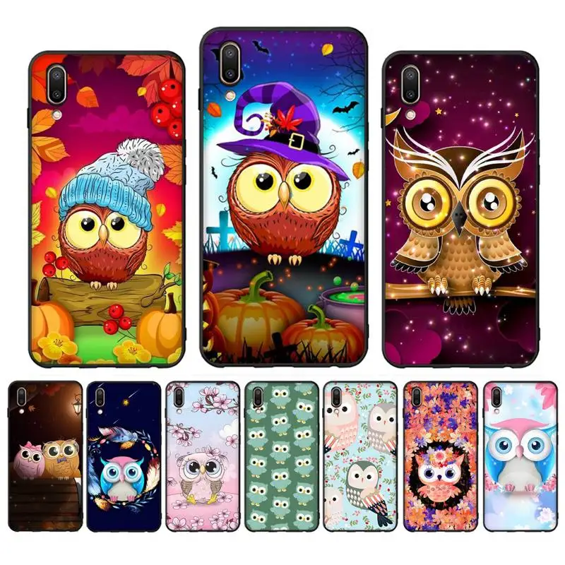 

Cartoon Owl Phone Case for Vivo Y91C Y11 17 19 17 67 81 Oppo A9 2020 Realme c3