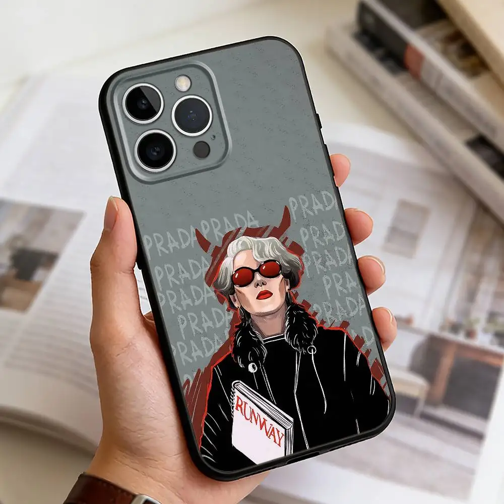 Фото Чехол для телефона M-Meryl Streep Art для iPhone 17, 16, 15, 14, 13, 12, 11 Plus, Pro Max, XS, мягкий силиконовый черный чехол №2