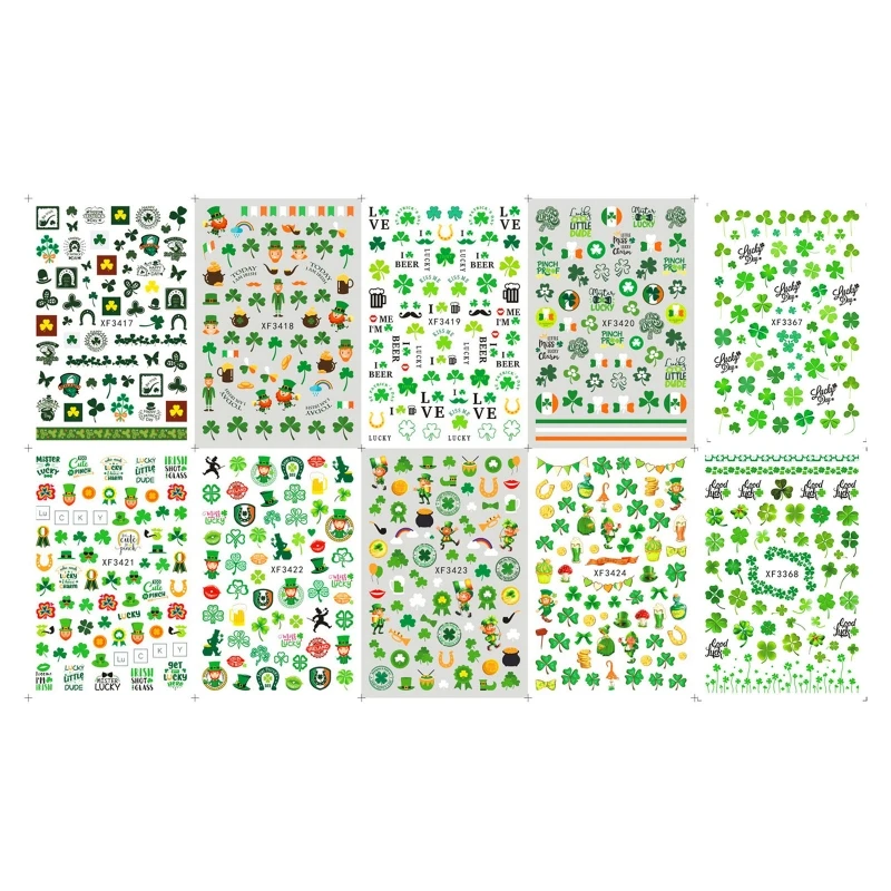 

Наклейки для дизайна ногтей на День Святого Патрика, искусственные наклейки для маникюра своими руками, наклейки для ногтей и ногтей K3NE