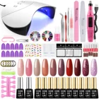 COSCELIA маникюрный набор Сушилка лампы набор гель-лаков для ногтей Nail Art Набор Полупостоянный УФ гель набор инструментов для маникюра ногтей комплект
