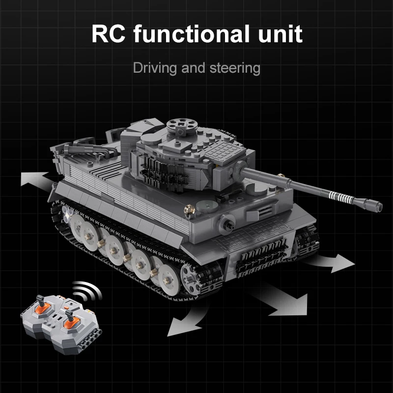 Немецкие военные танки на радиоуправлении WW2 Panzerkampfwagen VI Ausf. Конструктор E Tiger I для