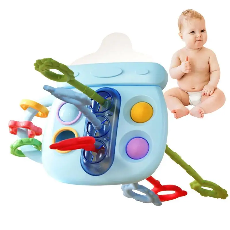 

Pull String Silicone Teething Toy Kids Teething Toys Chewable Designs Early Learning Toy Teething Babies Teething Relief Sensor