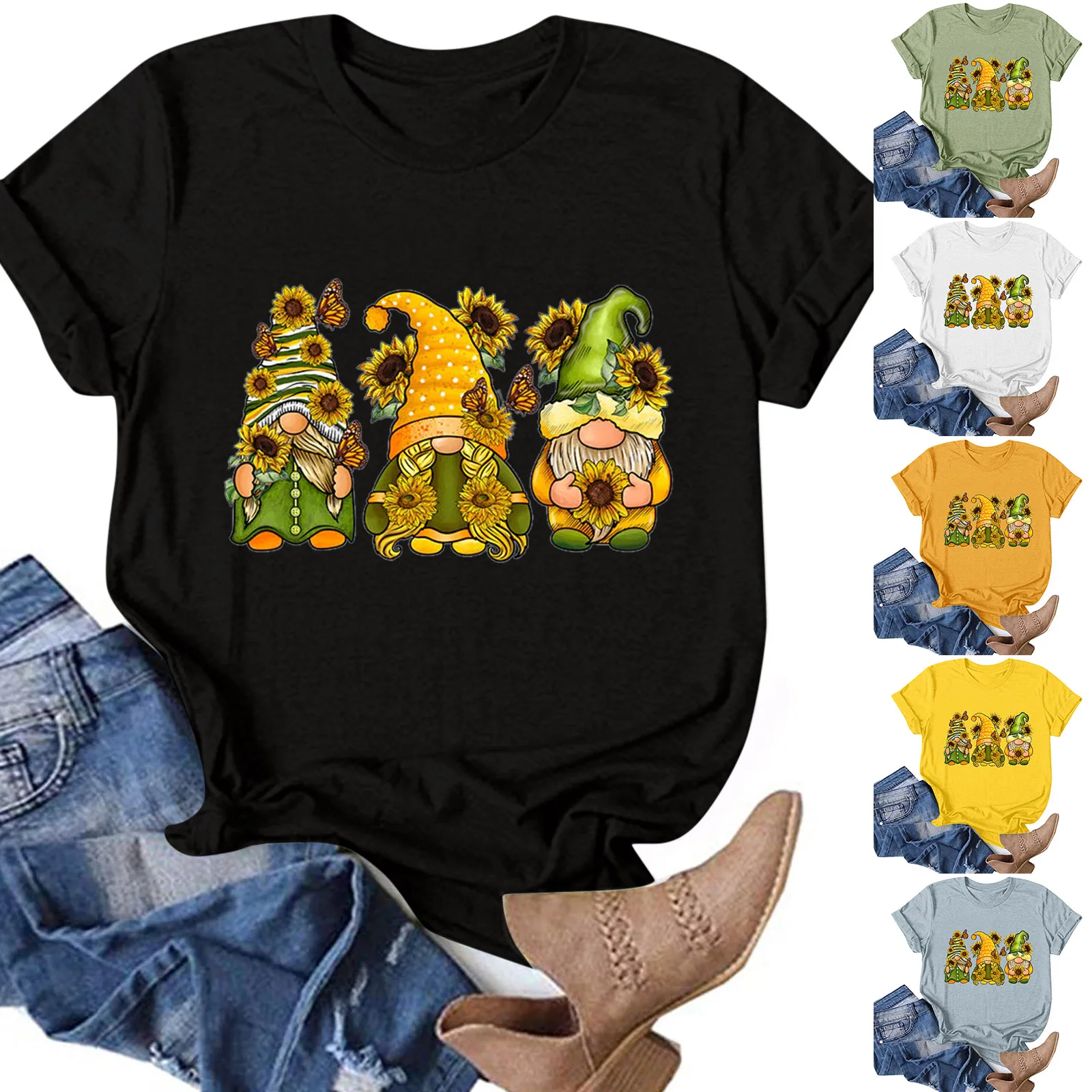 

Повседневные топы для женщин, подходящие для фестиваля пчелы, рубашки с принтом, круглые женские рубашки, женские рубашки для тренировок, фу...