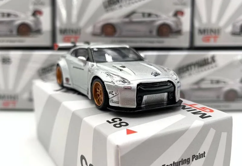 

MINI GT 1:64 Nissan R35 GTR LB широкий кузов Тайвань Ограниченная серия 3D красочная реальная краска автомобиля из сплава