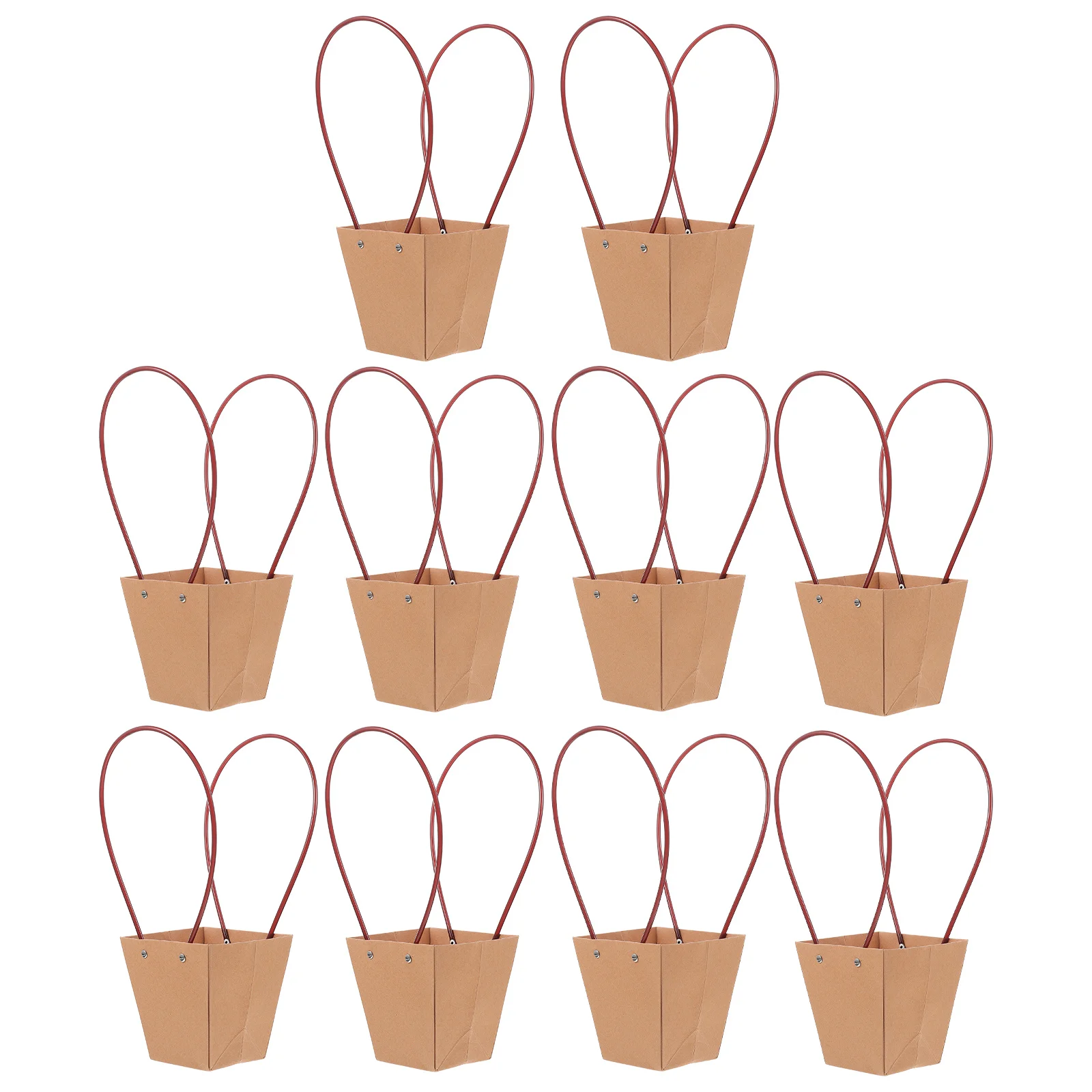 

10Pcs Portable Elegant Delicate Decorative Gift Bag Wrapping Bag Gift Accessory Flower Bag for Wrapping Festival Daily