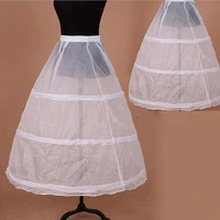 simple women a line full length 3 hoops petticoat wedding slips crinoline underskirt