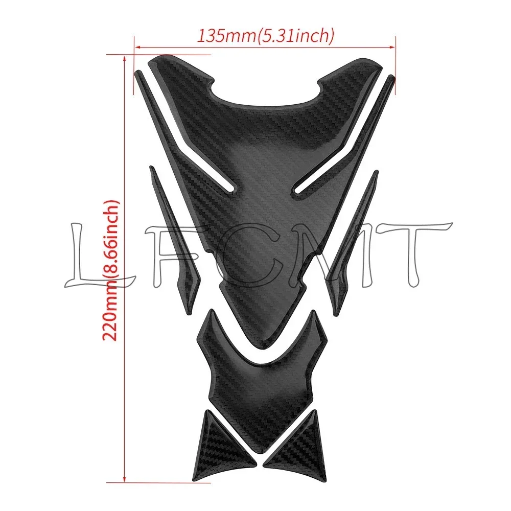 

5D мотоциклетная накладка на топливный бак, защитная наклейка с углеродным видом, подходит для Kawasaki Ninja 250 400 ZX-6R ZX-10R ER-6N Z650 Z750 Z900 Z1000