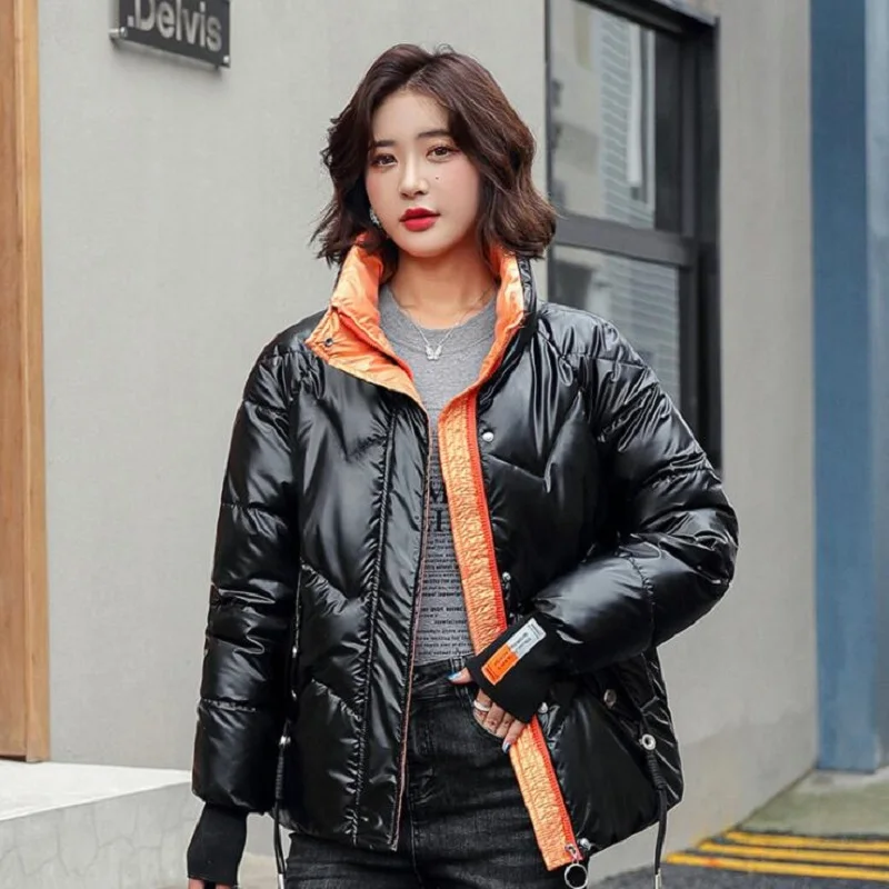 Warm Cotton Jacket Women 2021 Winter Fashion New Think Down Jackets Female Short Lightweight Ladies Coats Tops Parkas XS-2XL