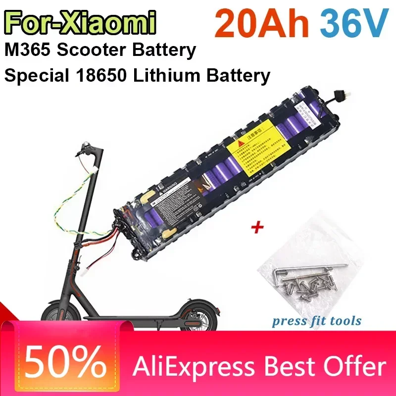 

10S3P 36v 20AH for-Xiaomi M365 Scooter Batteries Pack Special 18650 Lithium 60km with Waterproof Bluetooth Communication Charger