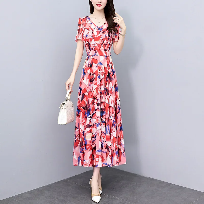 2024 новое летнее шифоновое ароматное платье больших размеров высококачественное