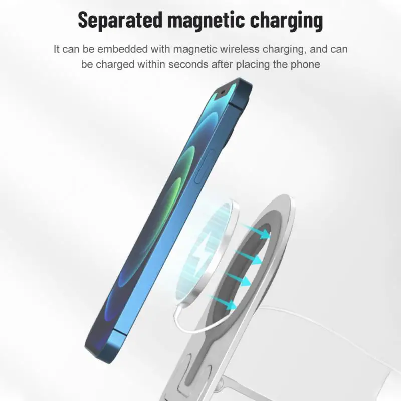 Magnetic Mobile Phone Holder Magnetic Wireless Charging Stand Desktop For Mobile Phone Tablet Computer Bracket
