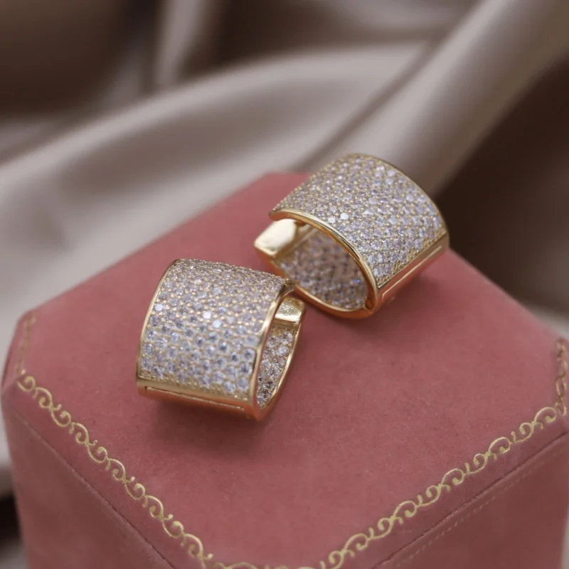 Южнокорейские новые дизайнерские модные ювелирные изделия 14 К Позолоченные