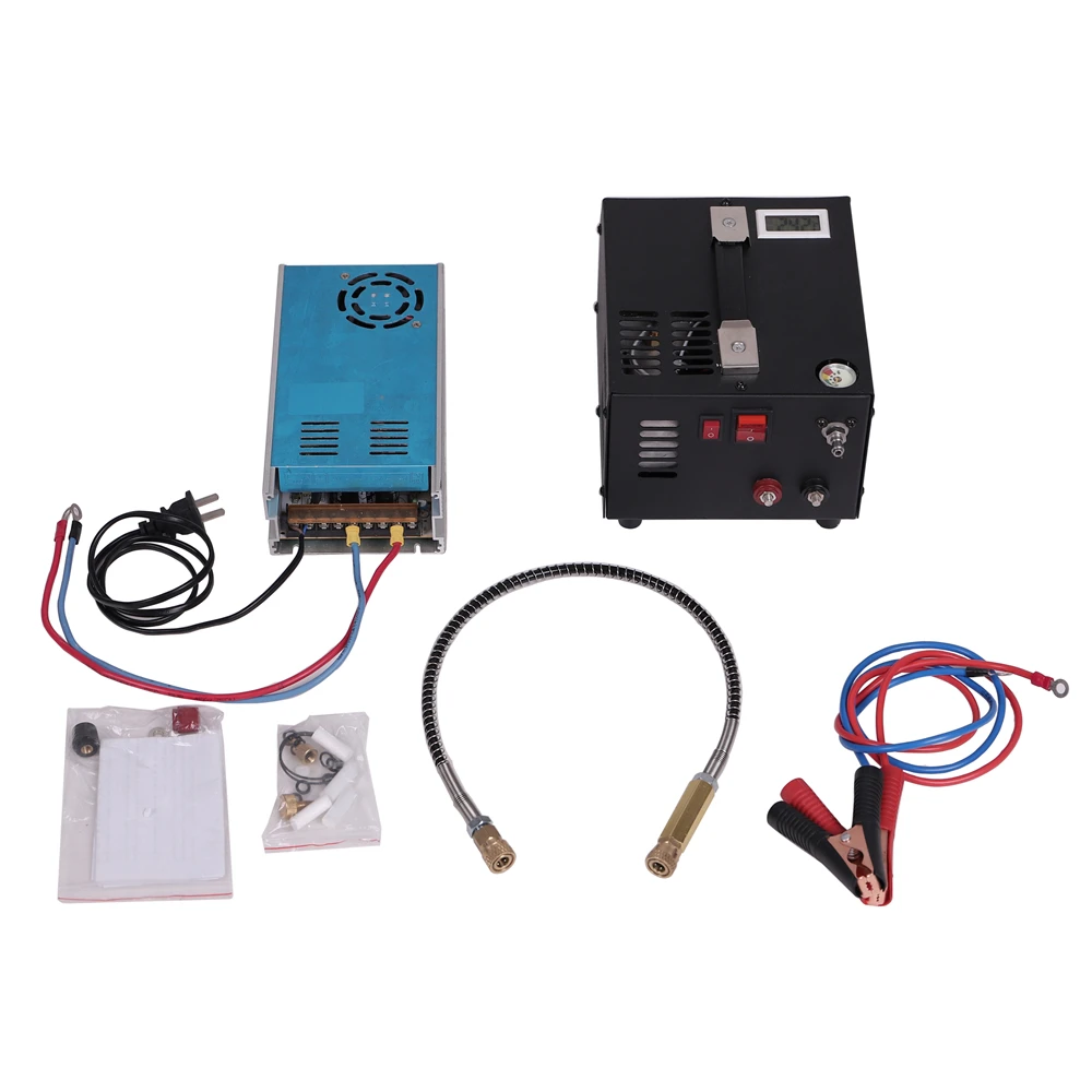 

Горячая Распродажа Портативный 12V Mini Pcp воздушный компрессор 4500 psi с источником питания 110v 220v