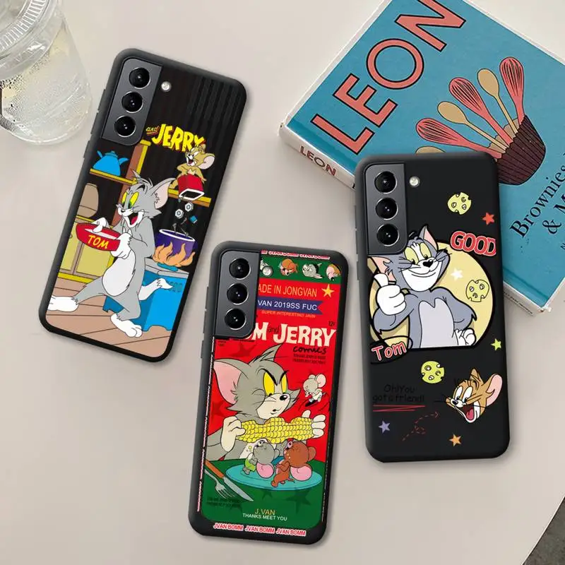 

Cute cartoon cat tom and jerry Phone Case Silicone Soft for Samsung Galaxy S21 Ultra S20 FE M11 S8 S9 Plus S10 5G lite 2020
