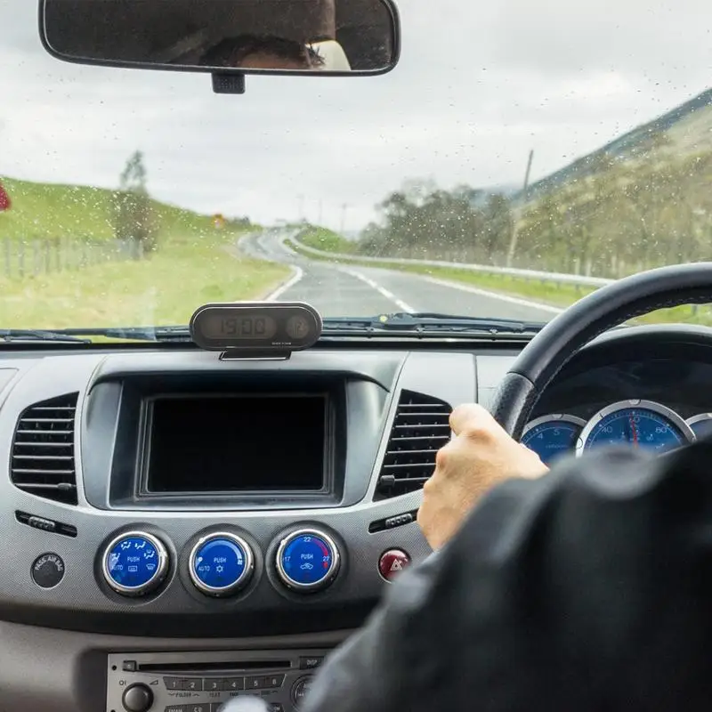 Автомобильные цифровые часы с измерением температуры и влажности автомобильный