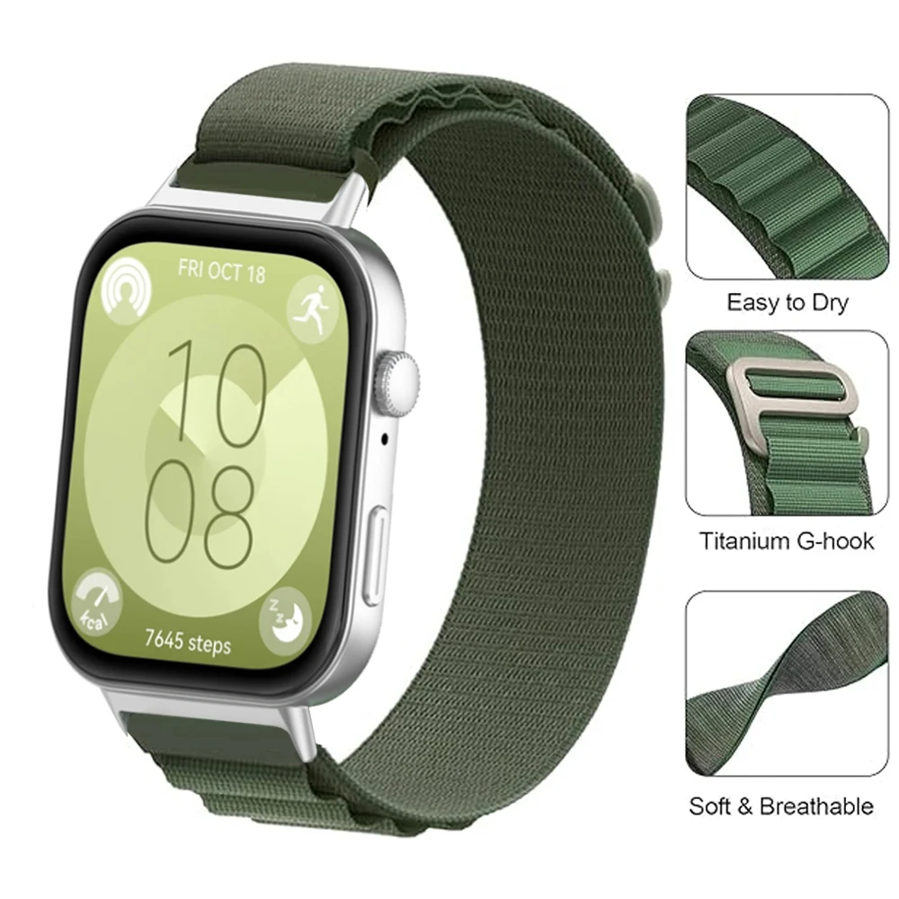 Ремешок сменный нейлоновый для HUAWEI watch fit 3 2024