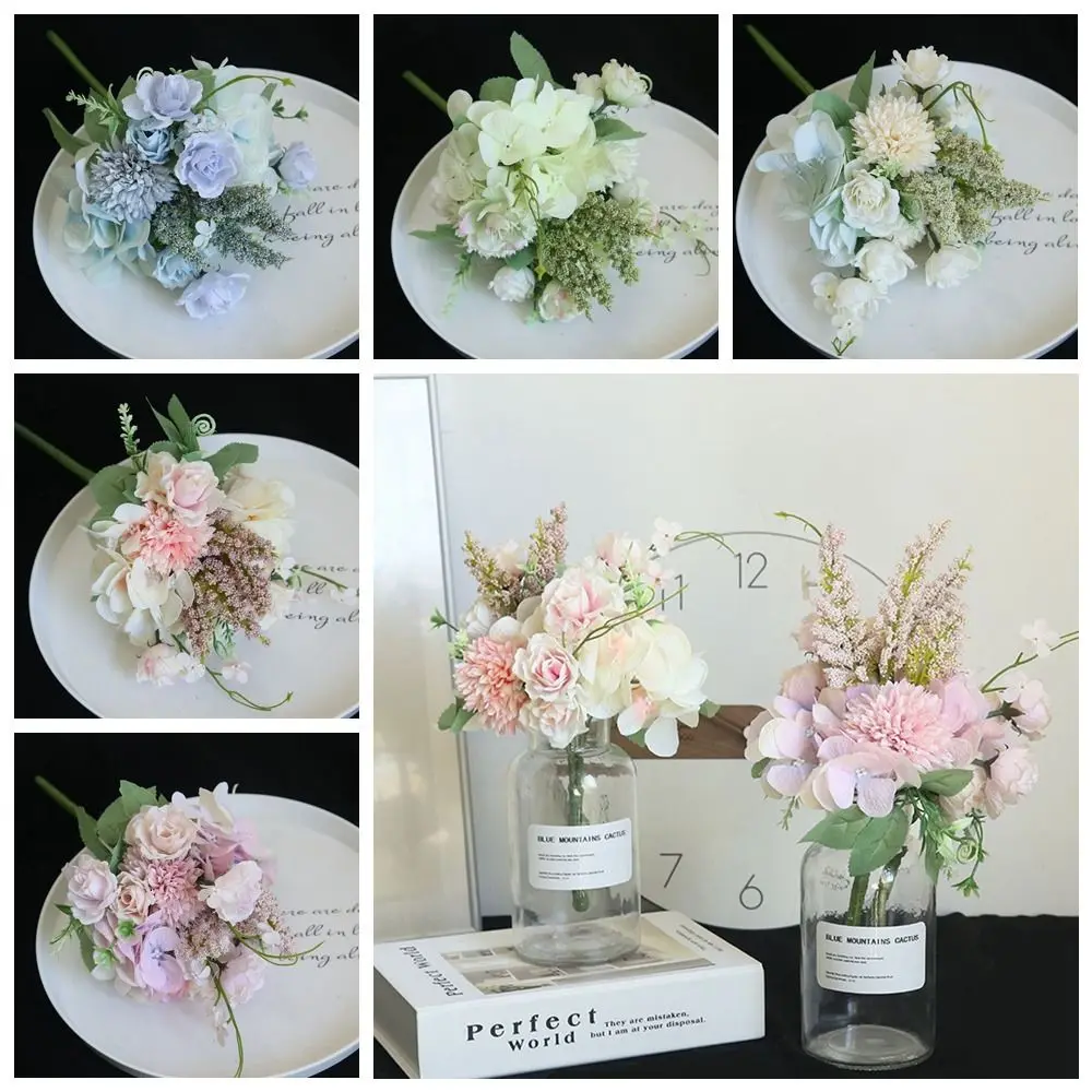 

Ornaments Bridal Bouquet Party Supplies Chrysanthemum Ball Lifelike Flower Artificial Hydrangea Rose Floral Arrangement