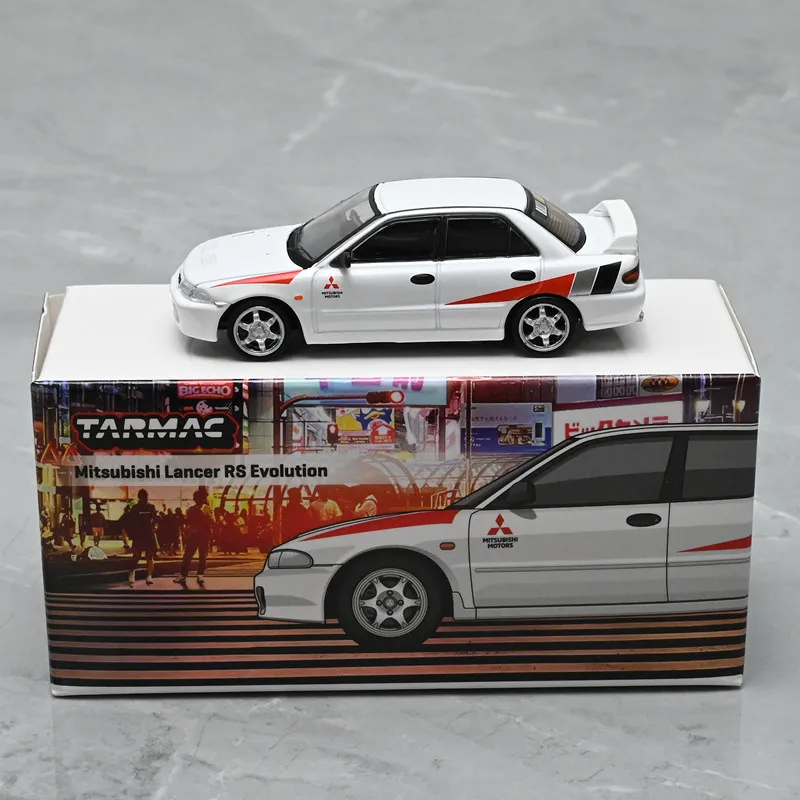 Фото Модель автомобиля Mitsubishi EVO White Lancer RS Evolution из сплава, масштаб 1:64, Diecast Tarmac Works №2