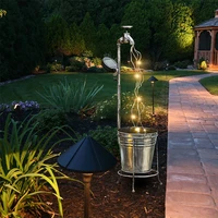 solar led faucet light garden lawn stake flower plant pot holder lamp led light flow string decoration outdoor solar faucet lamp