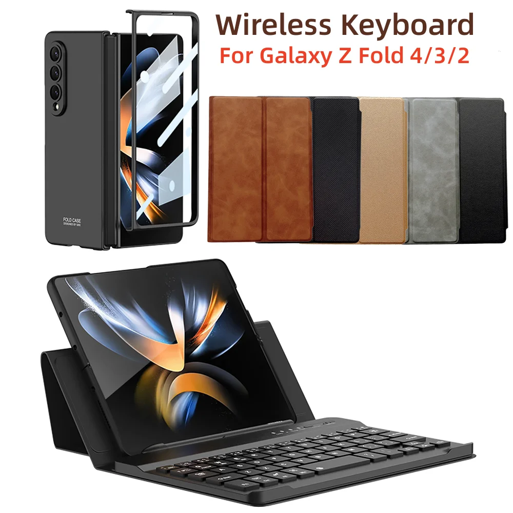 Складной кожаный чехол-кобура с подставкой и слотом для ручки клавиатуры Samsung Galaxy