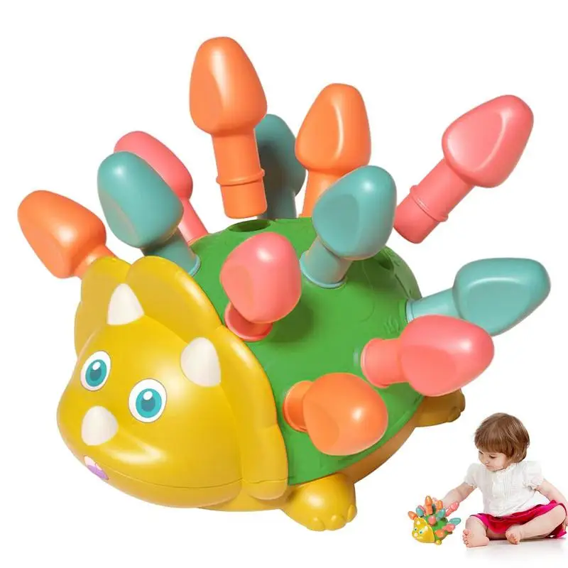 

Динозавр Монтессори игрушки Пулли Дизайн внешняя деятельности для малышей 1-3 12 красочных шин раннее развитие мероприятия для детей