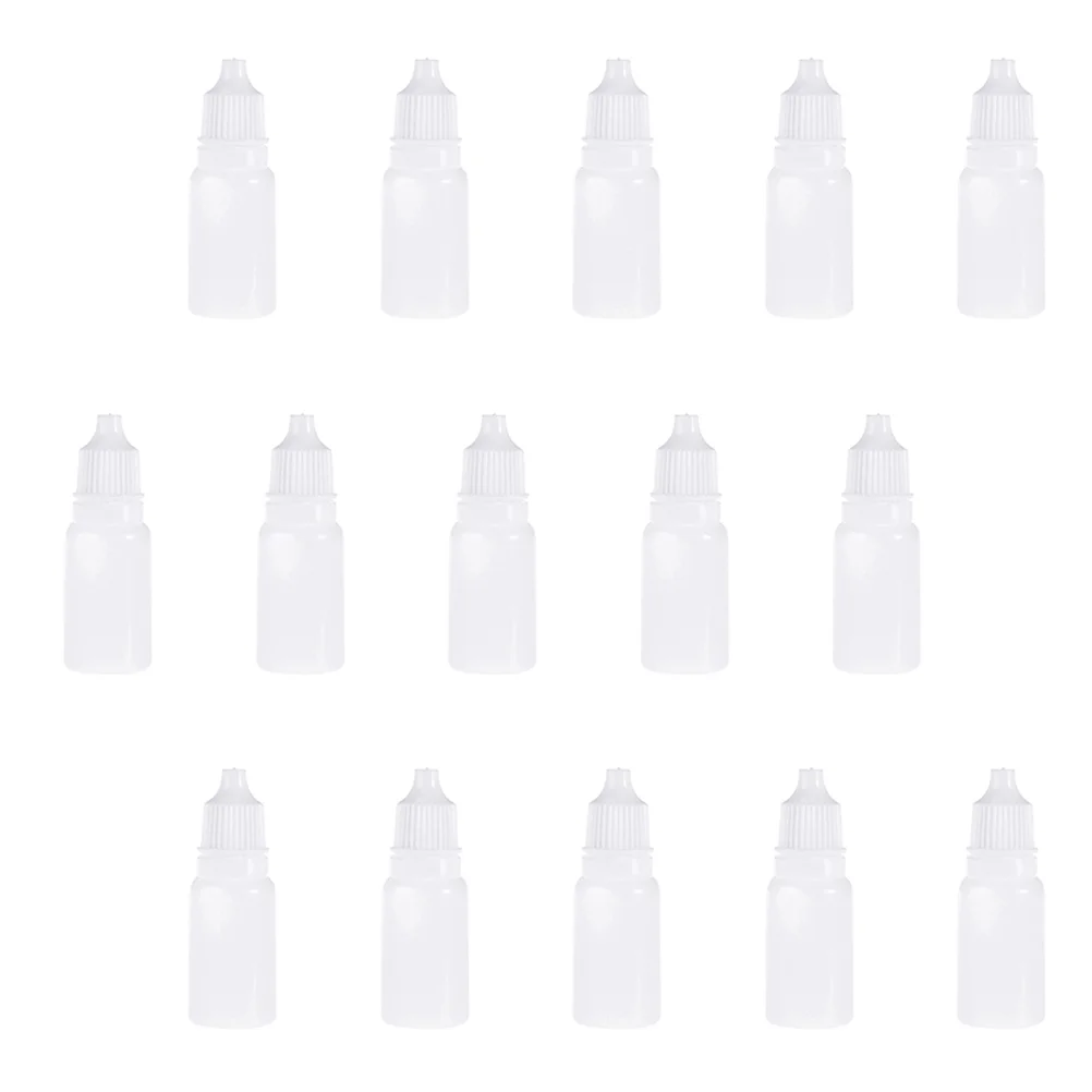 

60 Pcs Mini Dropper Bottles Three Piece Suit Refillable 10ml Empty Eyes Liquid Container Eyedrops Plastic Containers Travel