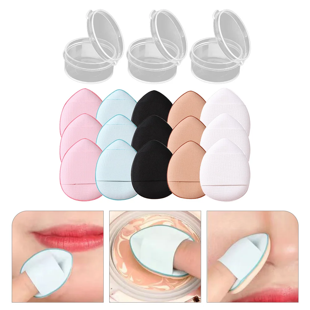 

Makeup Puff Powder Mini Sponges Puffs Finger Blending Blender Beauty Triangle Pads Loose Foundation Portable Toolsapplicator