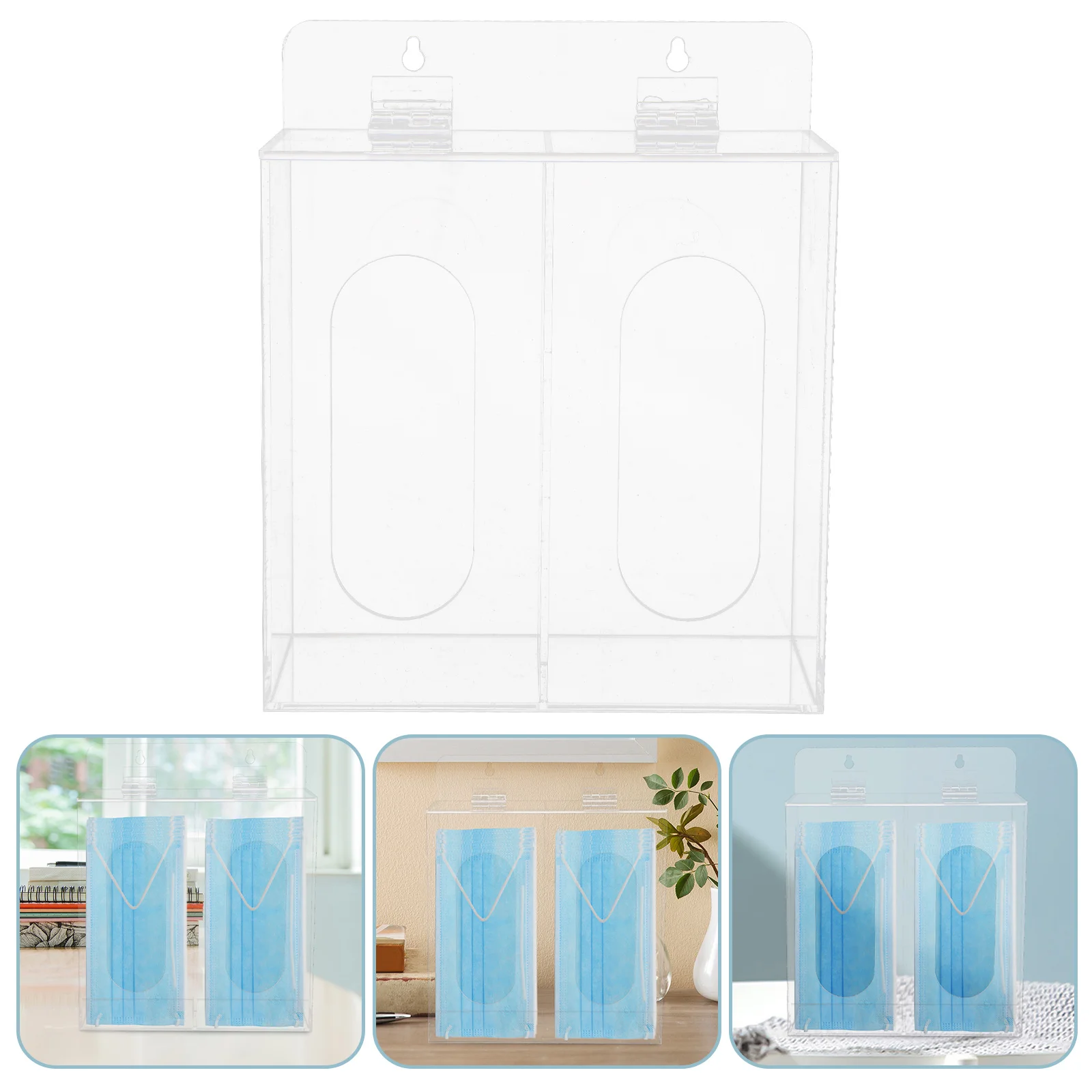 

Transparent Mask Storage Box Portable Mask Dispenser Dust-proof Mask Container