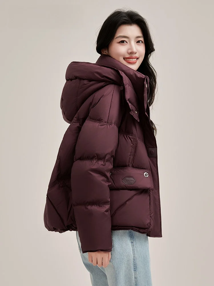 Короткий пуховик Duck женская зима 2024 новое консервативное утолщенное