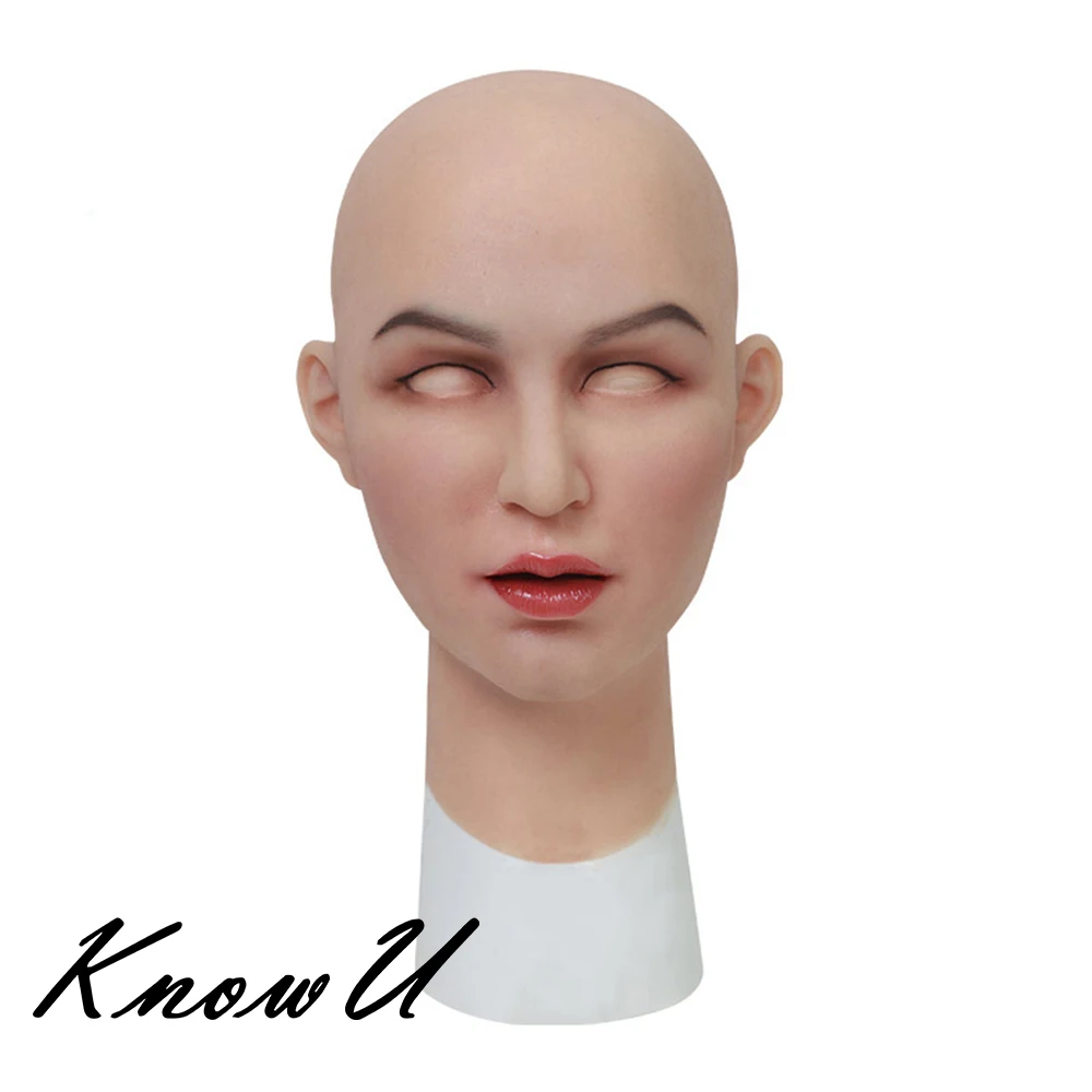 

Реалистичная силиконовая маска KnowU Jane, головной убор для косплея, трансвестита, королевы, трансгендер, красота, головной убор