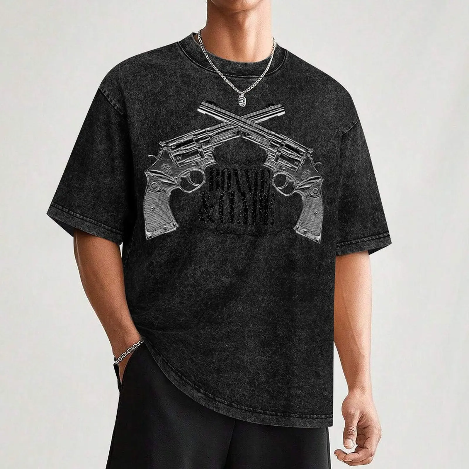 Футболка Bonnie &amp Clyde Crossed Guns мужская хлопковая