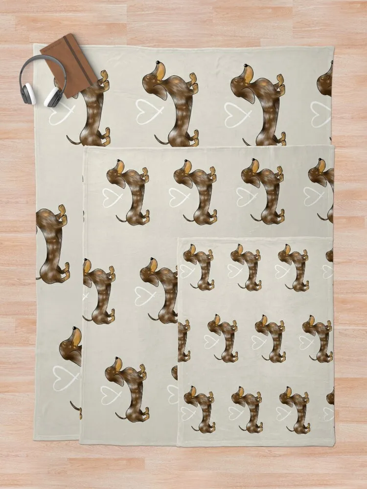 Такса шоколадно-коричневый Dapple гладкие волосы колбаса собака одеяло очень