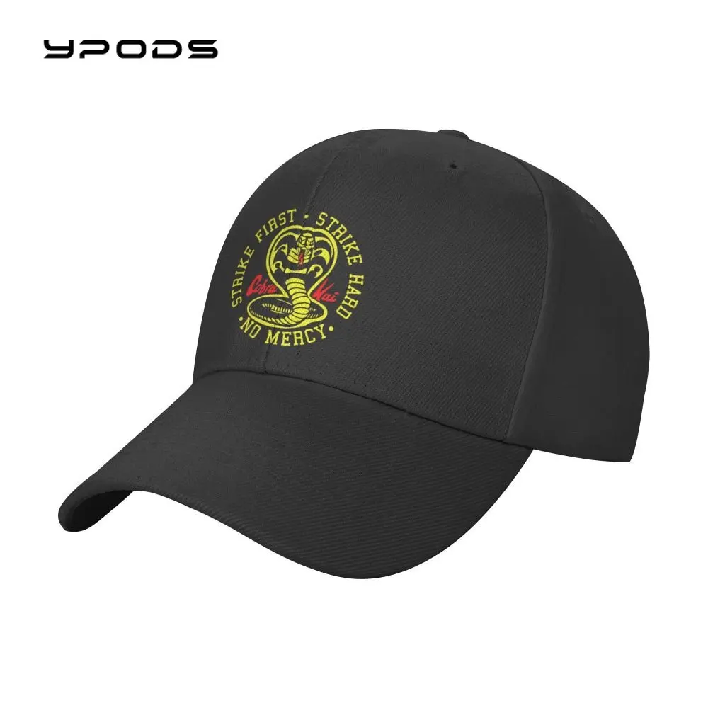 

Hats For Men Cobra Kai The Karate Kid Strike First Strike Hards Peaked Caps Adjustment Moto Gp Baseball Cap Dropshipping