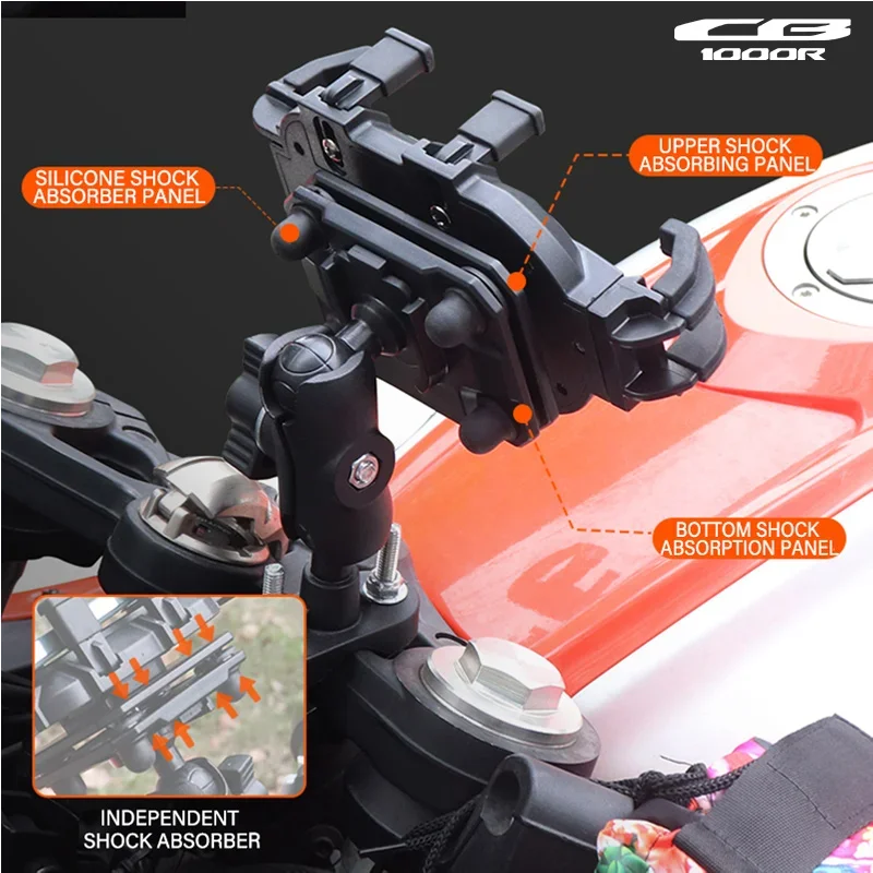 GPS Motorcycle Phone Shock Absorbing Alloy Navigation Bracket For HONDA CB650R CBR650R CB CBR 650R 650 R 2024 2025