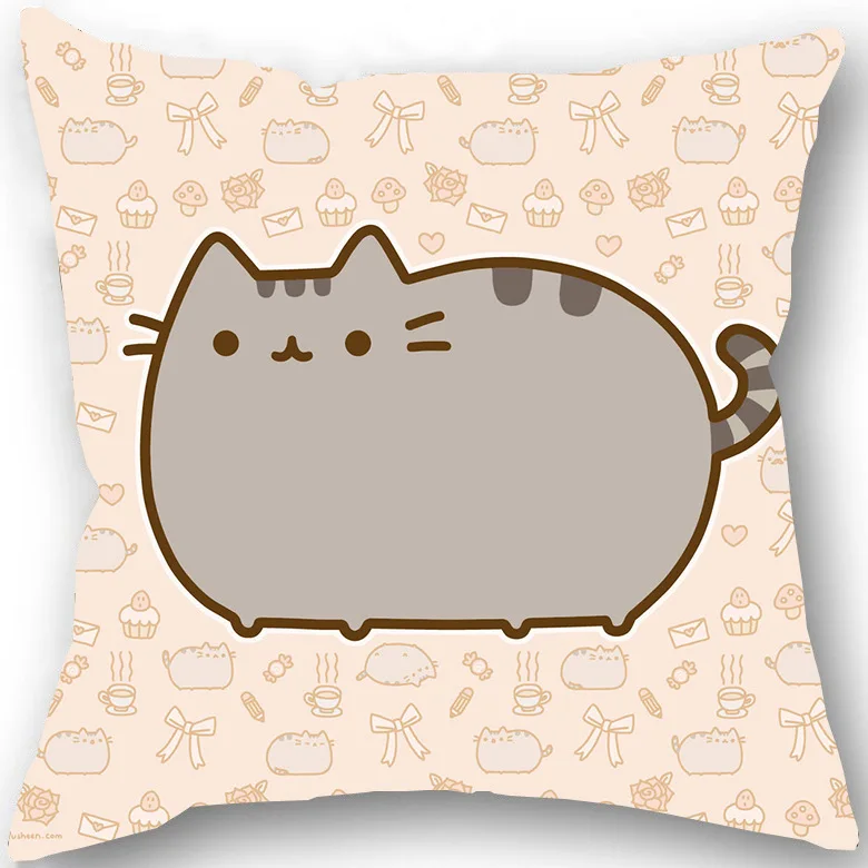 

Anime Chubby Cat Pillowcase Home Decor Cushion cover Gift For Anime Loving Double-Sided Print 45x45cm